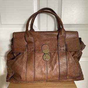 Shoulder bag. Brown leather